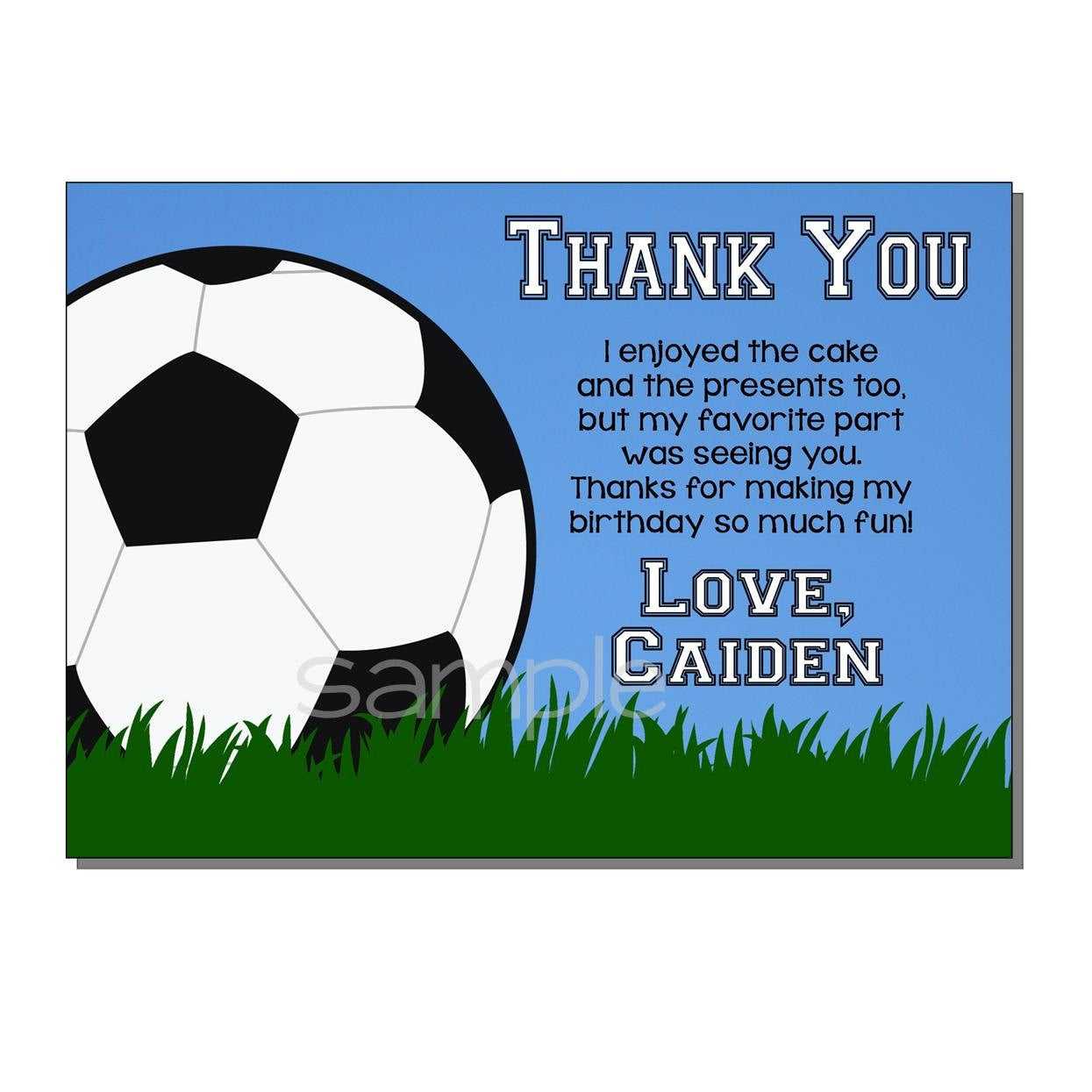 Coach Thank You Card – Beyti.refinedtraveler.co Inside Soccer Thank You Card Template