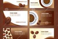 Coffee Business Card Template Vector Set Design Stock Vector in Coffee Business Card Template Free