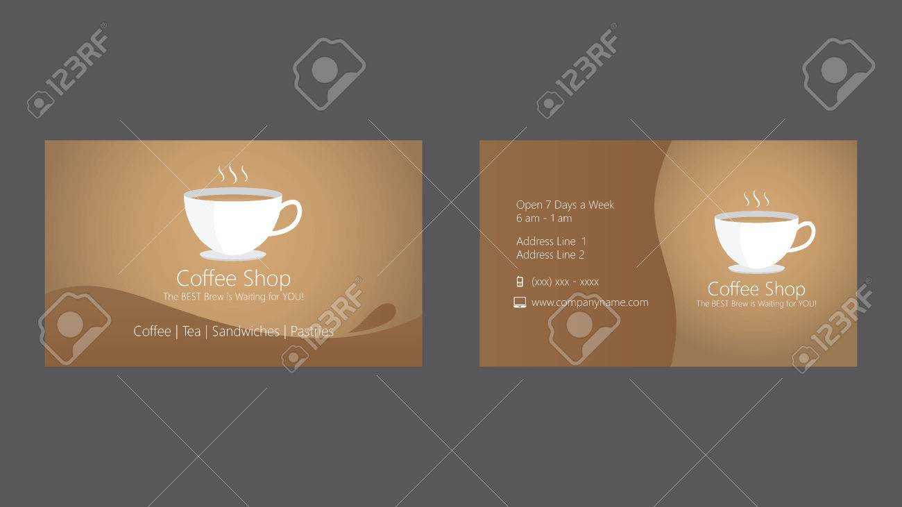Coffee Shop Cafe Business Card Template Within Coffee Business Card Template Free