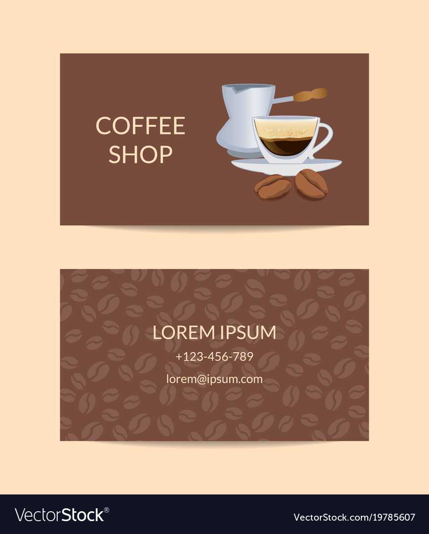 Coffee Shop Or Company Business Card Throughout Coffee Business Card Template Free