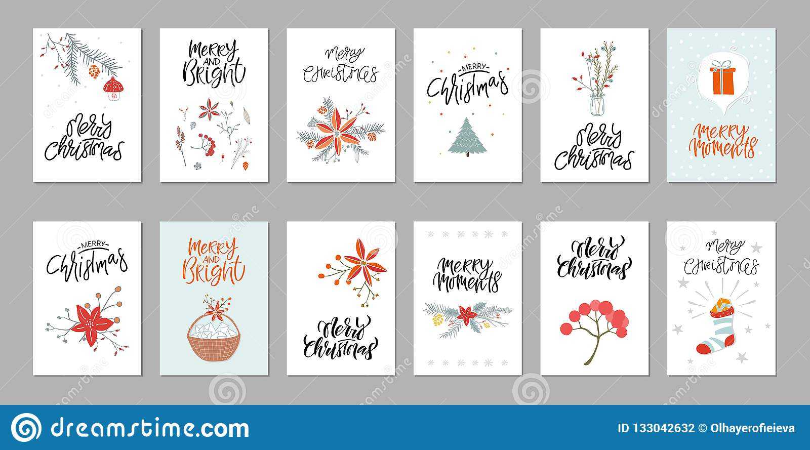 Collection Cute Merry Christmas Gift Cards And Set Of In Printable Holiday Card Templates