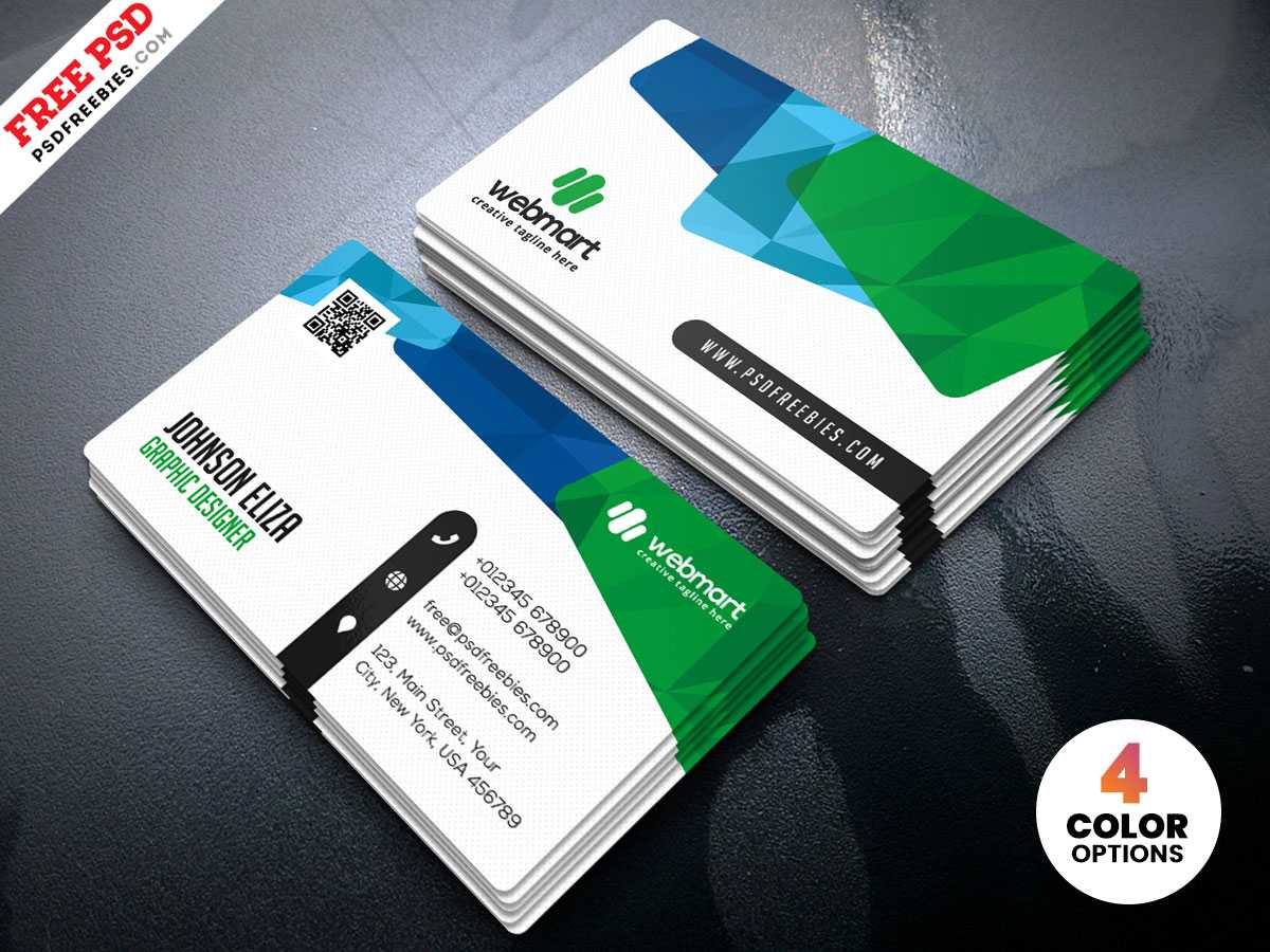 Colorful Business Card Design Templates Psd | Psdfreebies For Psd Visiting Card Templates