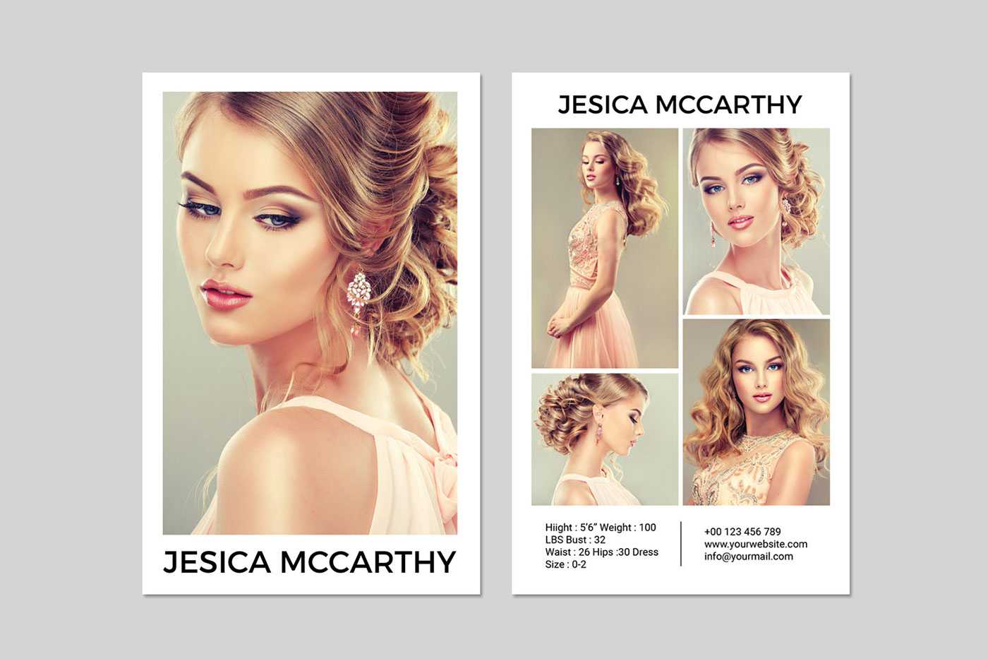 Comp Card Template Download – Professional Template In Comp Card Template Psd