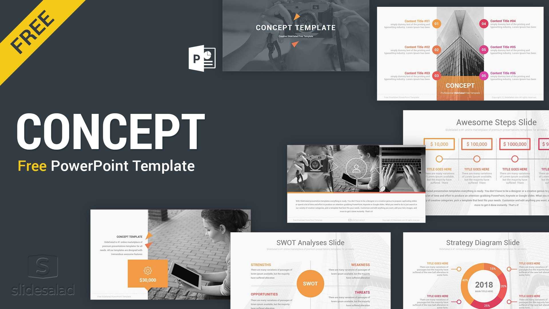 Concept Free Powerpoint Presentation Template – Free Inside Powerpoint Sample Templates Free Download