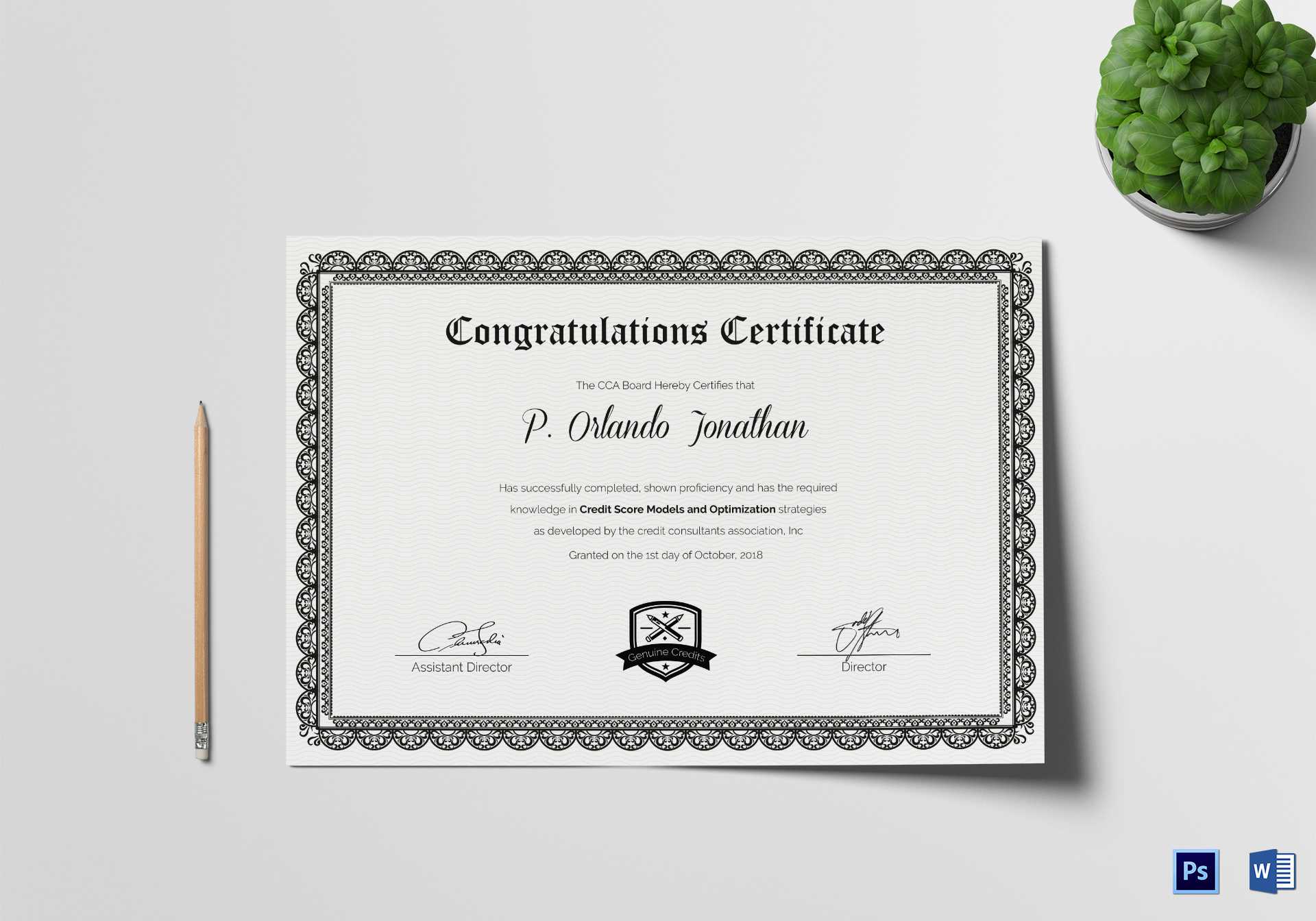 Congratulations Certificate Template Inside Congratulations Certificate Word Template