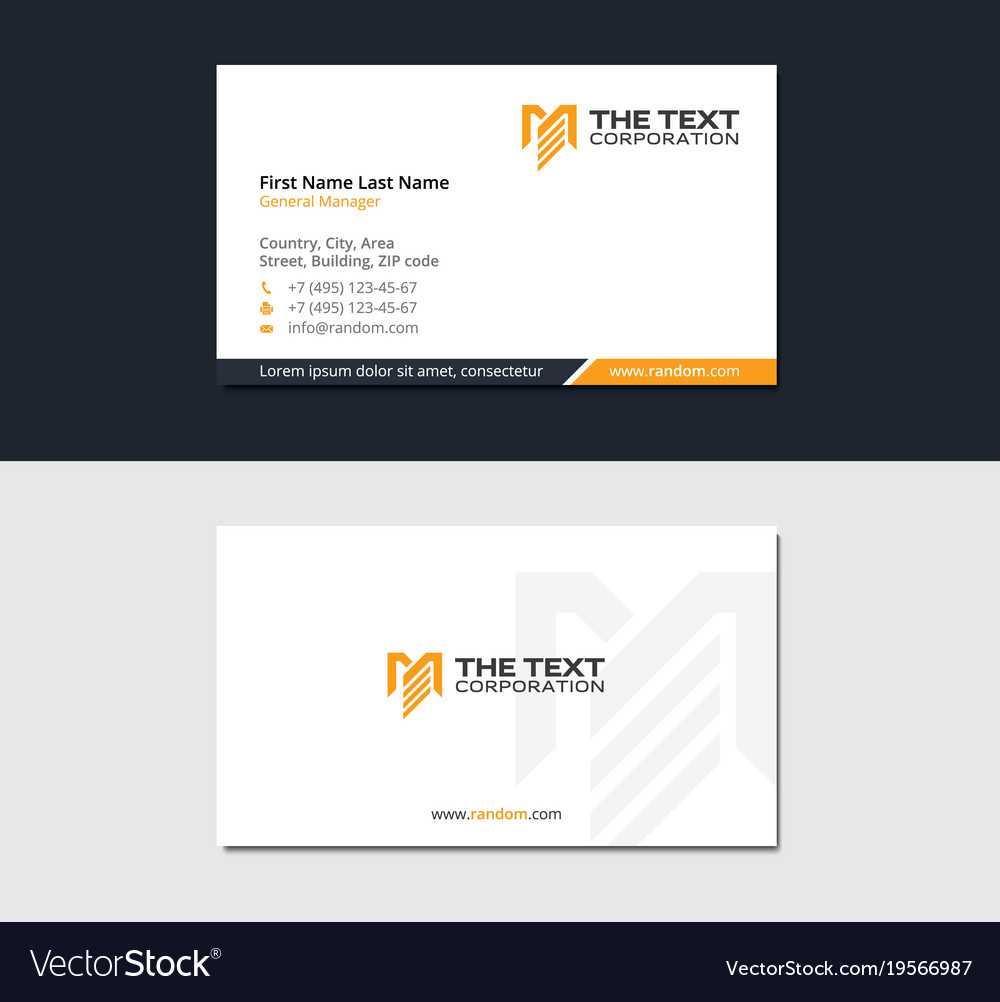 Construction Business Card With Letter M Regarding Construction Business Card Templates Download Free