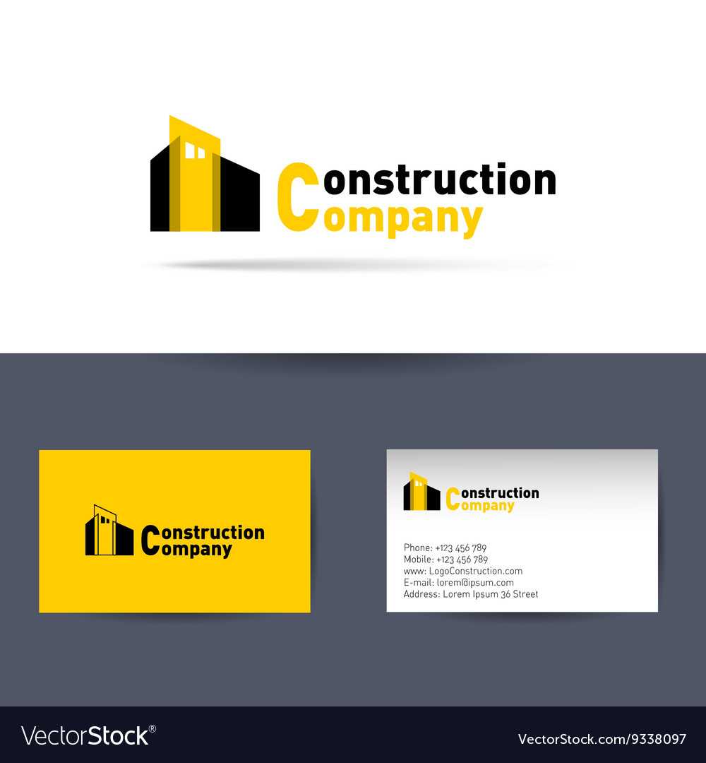 Construction Company Business Card Template With Construction Business Card Templates Download Free