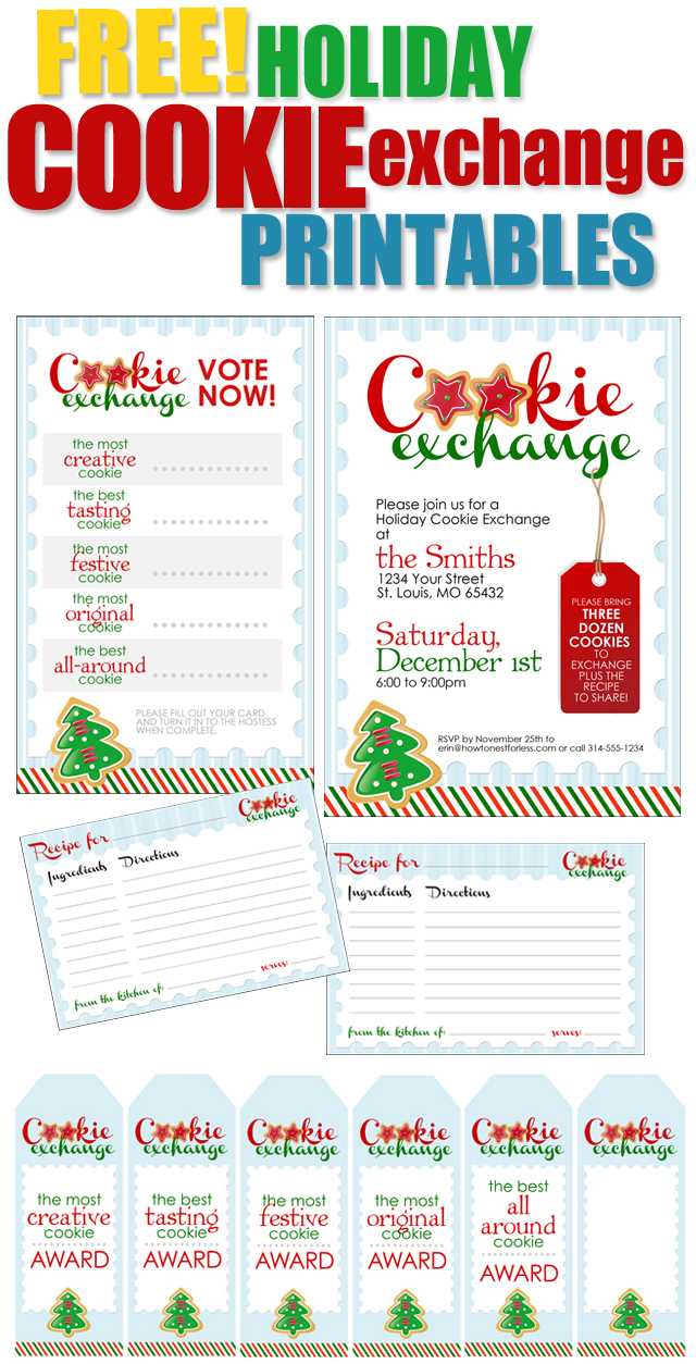 Cookie Exchange Party {Free Printables} – How To Nest For Less™ Inside Cookie Exchange Recipe Card Template