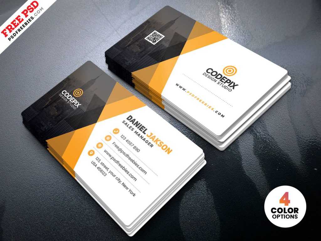 Corporate Business Card Template Psd – Free Download Intended For Create Business Card Template Photoshop