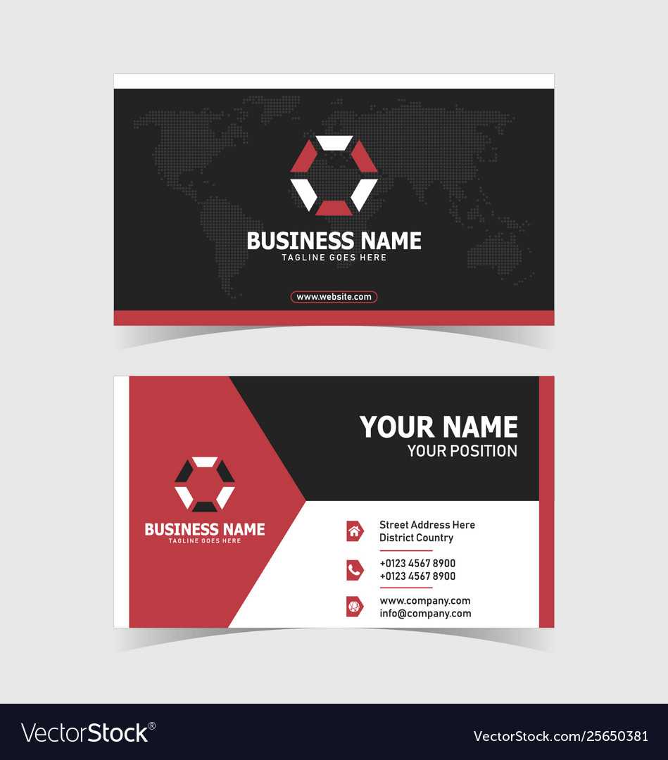 Corporate Double Sided Business Card Template With 2 Sided Business Card Template Word