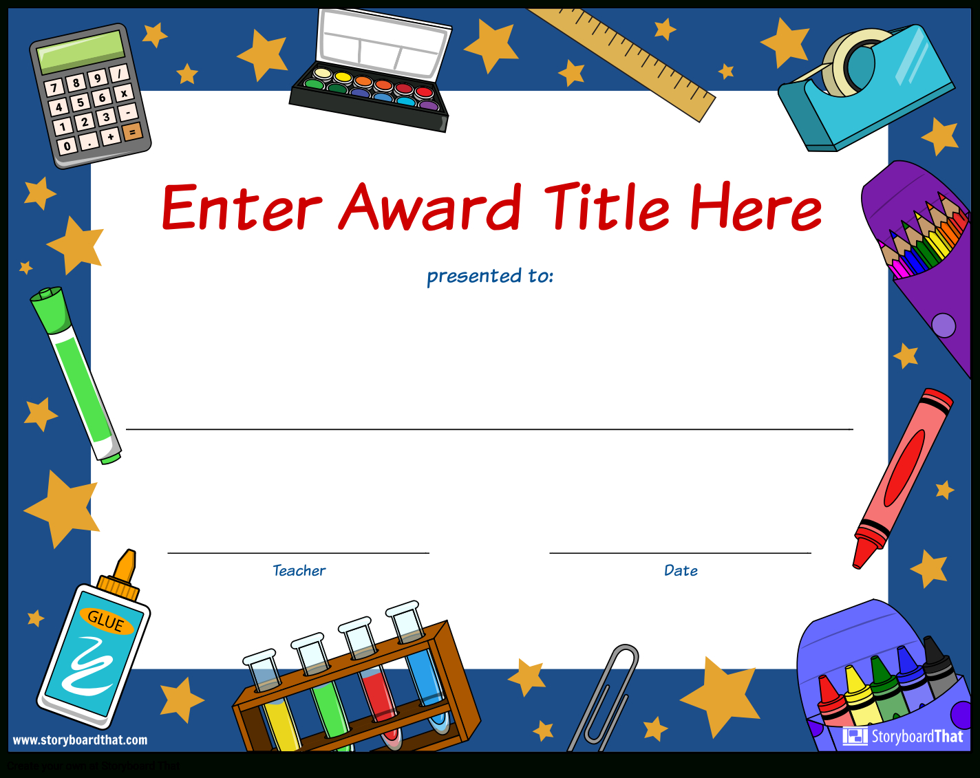 Create Student Awards | Printable Award Certificates Within Superlative Certificate Template