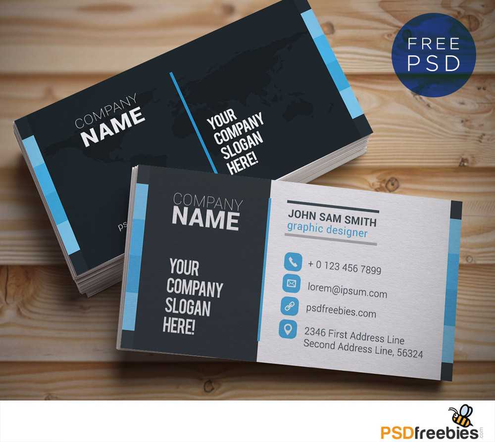 Creative And Clean Business Card Template Psd | Psdfreebies For Template Name Card Psd