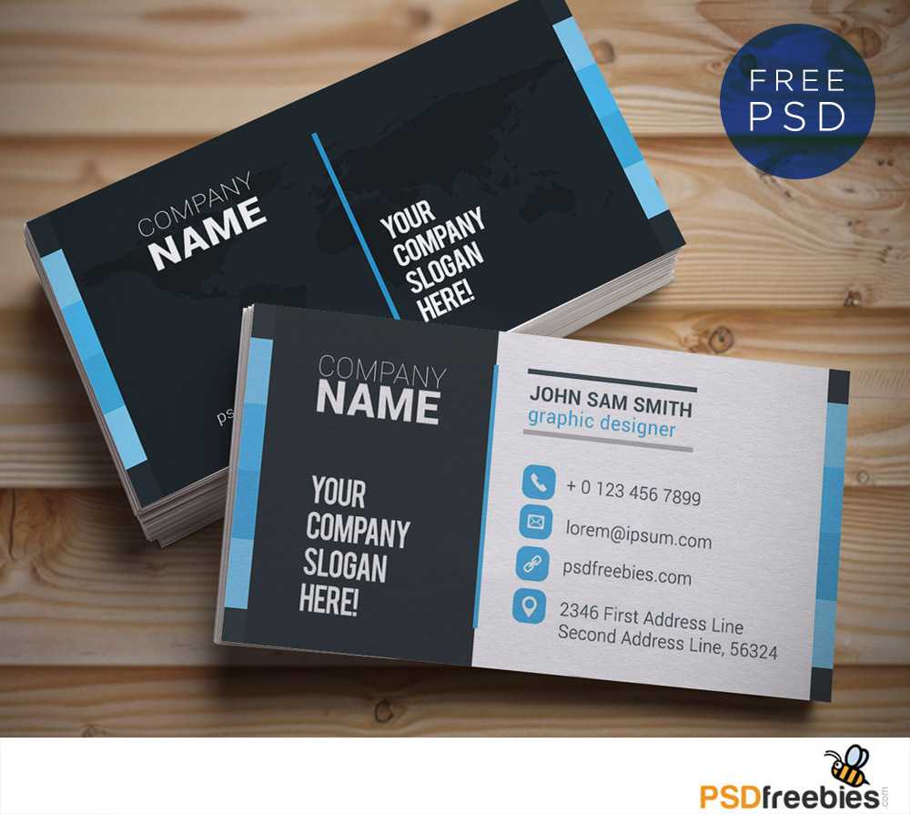 Creative And Clean Business Card Template Psd | Psdfreebies For Visiting Card Templates Psd Free Download