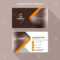 Creative And Clean Double Sided Business Card Template. Orange.. Pertaining To Double Sided Business Card Template Illustrator