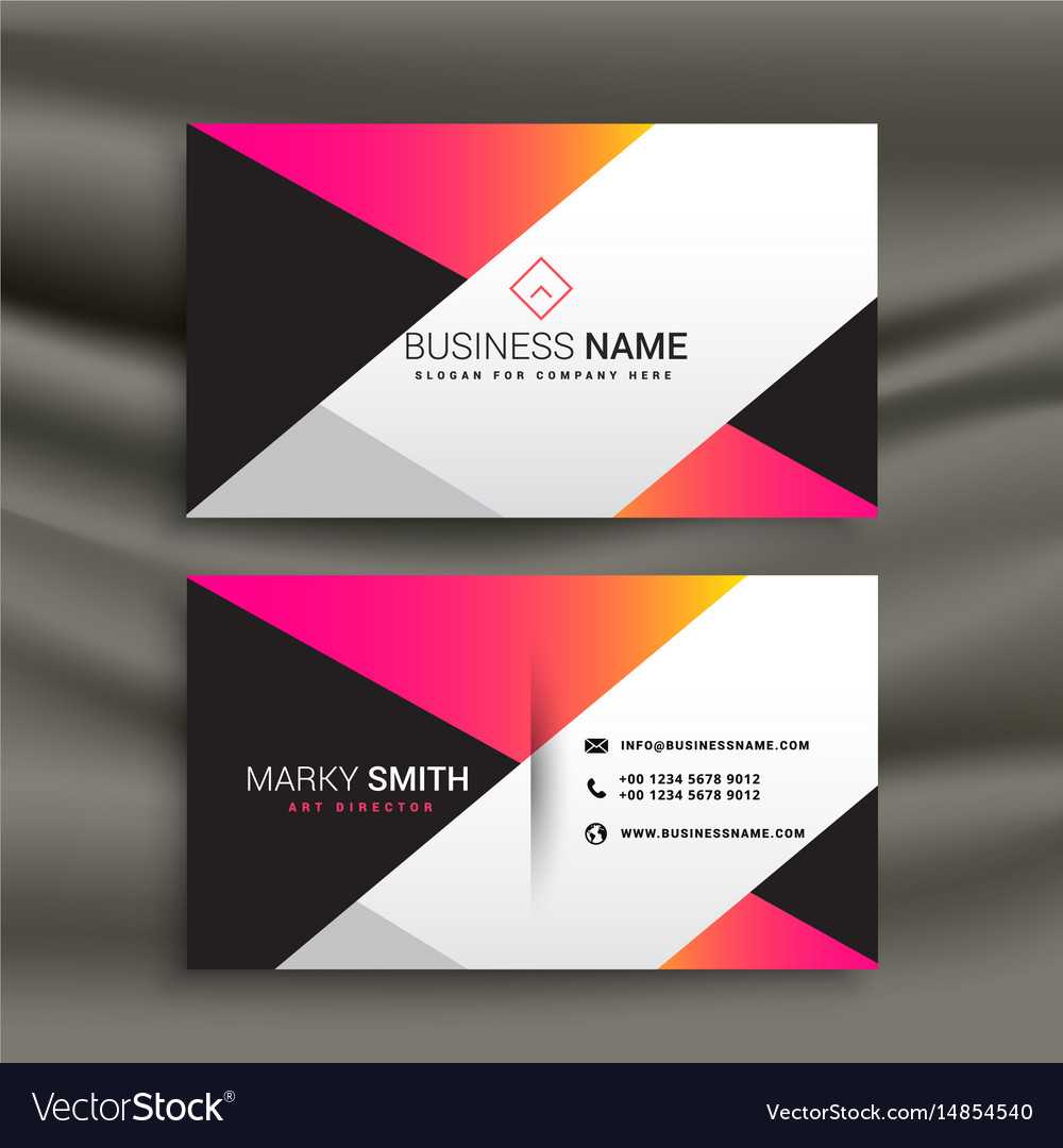 Creative Bright Business Card Design Template Pertaining To Template For Calling Card