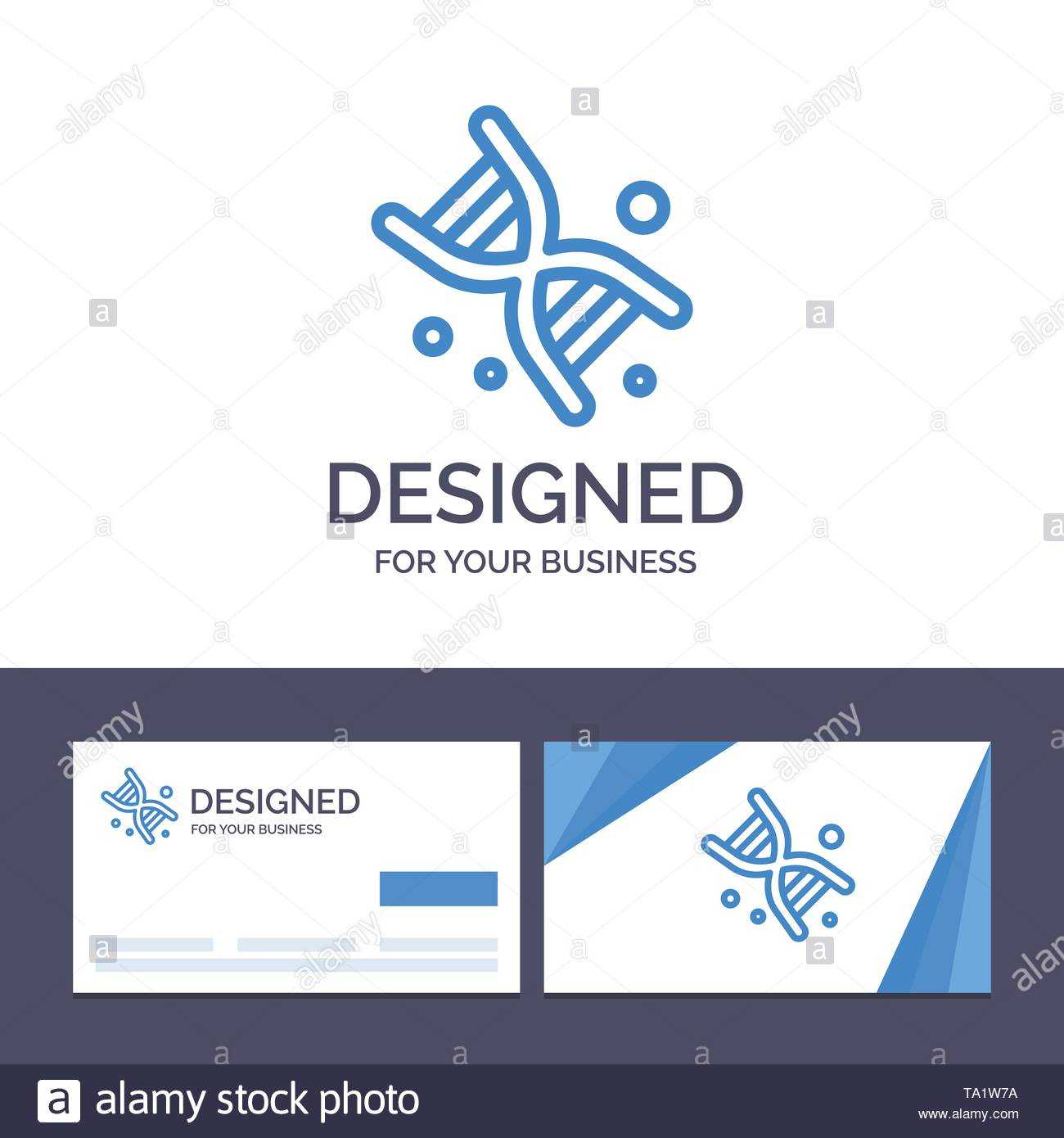 Creative Business Card And Logo Template Bio, Dna, Genetics With Bio Card Template