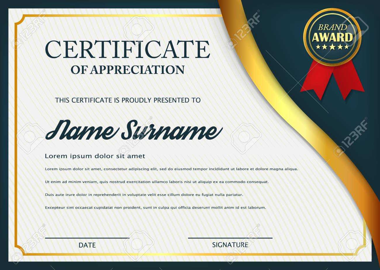 Creative Certificate Of Appreciation Award Template. Certificate.. In Academic Award Certificate Template