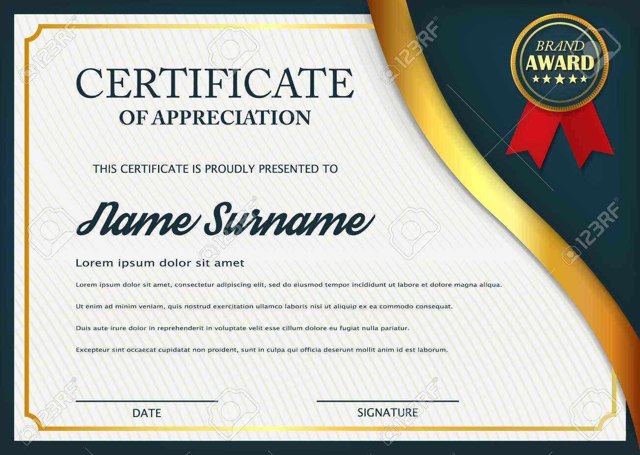 Creative Certificate Of Appreciation Award Template. Certificate.. With Regard To Award Certificate Design Template