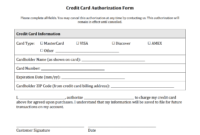 Credit Card Authority Form Template - Beyti.refinedtraveler.co with Credit Card On File Form Templates