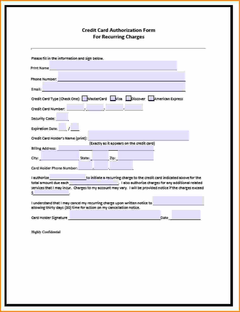 Credit Card Authorization Form – Fotolip Throughout Credit Card Payment Form Template Pdf