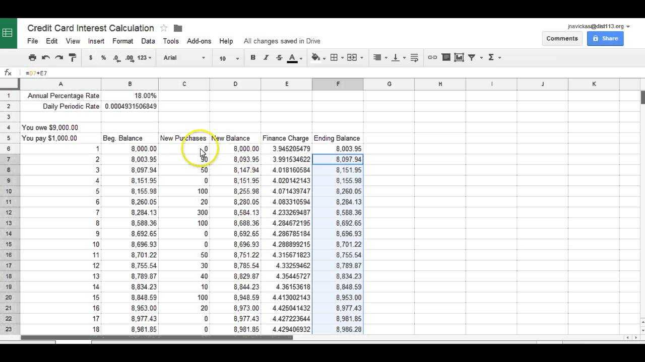 Credit Card Interest Calculation Pertaining To Credit Card Interest Calculator Excel Template