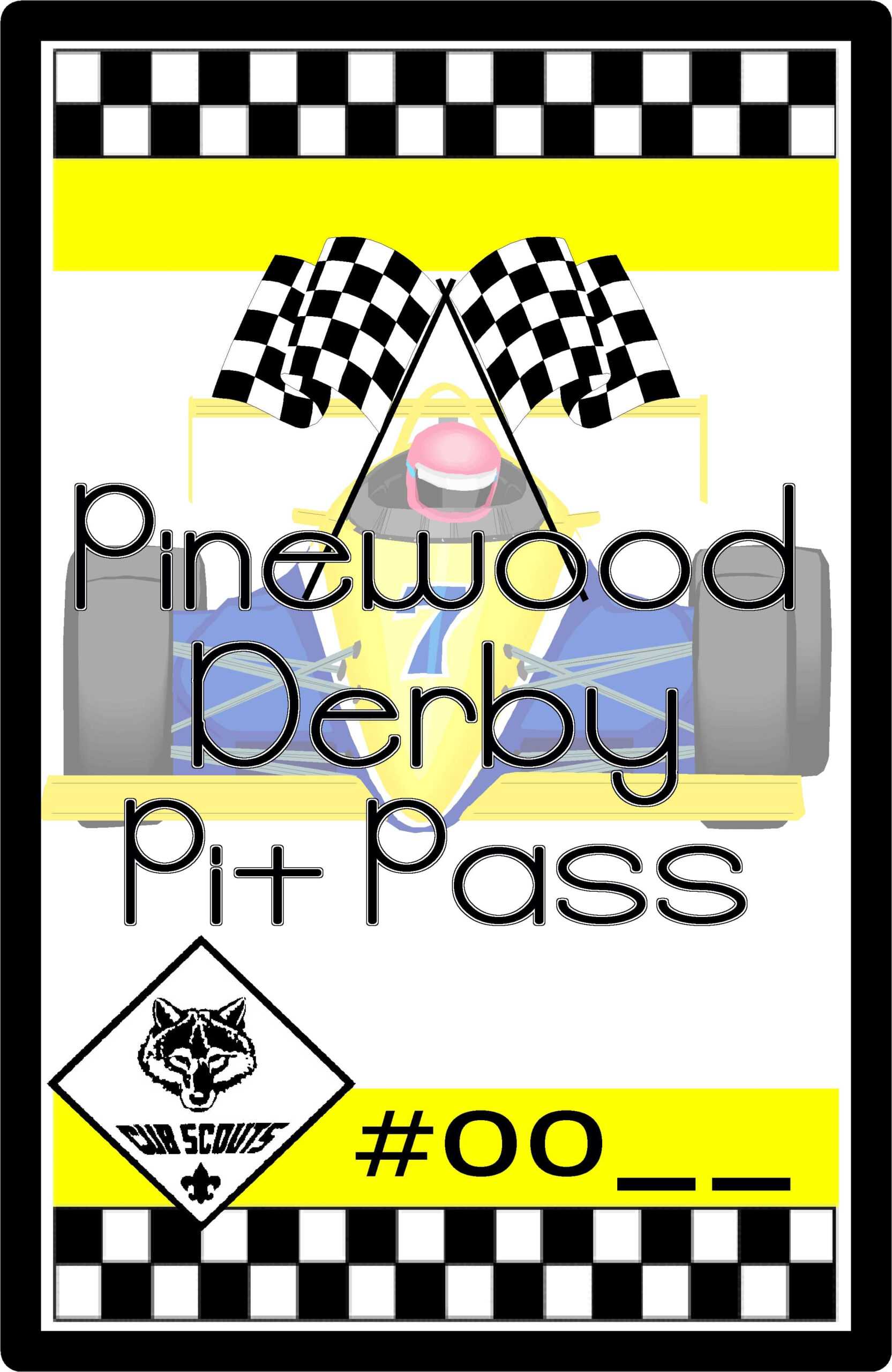 Cub Scout Pinewood Derby Pit Pass Regarding Pinewood Derby Certificate Template