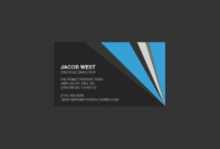 Dark Gray And Blue Generic Business Card Template pertaining to Generic Business Card Template