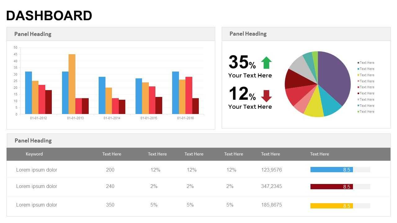 Dashboard Powerpoint Templates And Keynote Template Pertaining To Powerpoint Dashboard Template Free