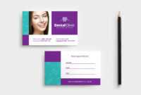 Dental Clinic Appointment Card Template In Psd, Ai &amp; Vector intended for Dentist Appointment Card Template