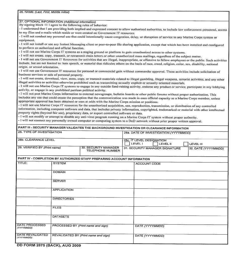 Department Of The Navy Headquarters United States Marine Pertaining To Dd Form 2501 Courier Authorization Card Template