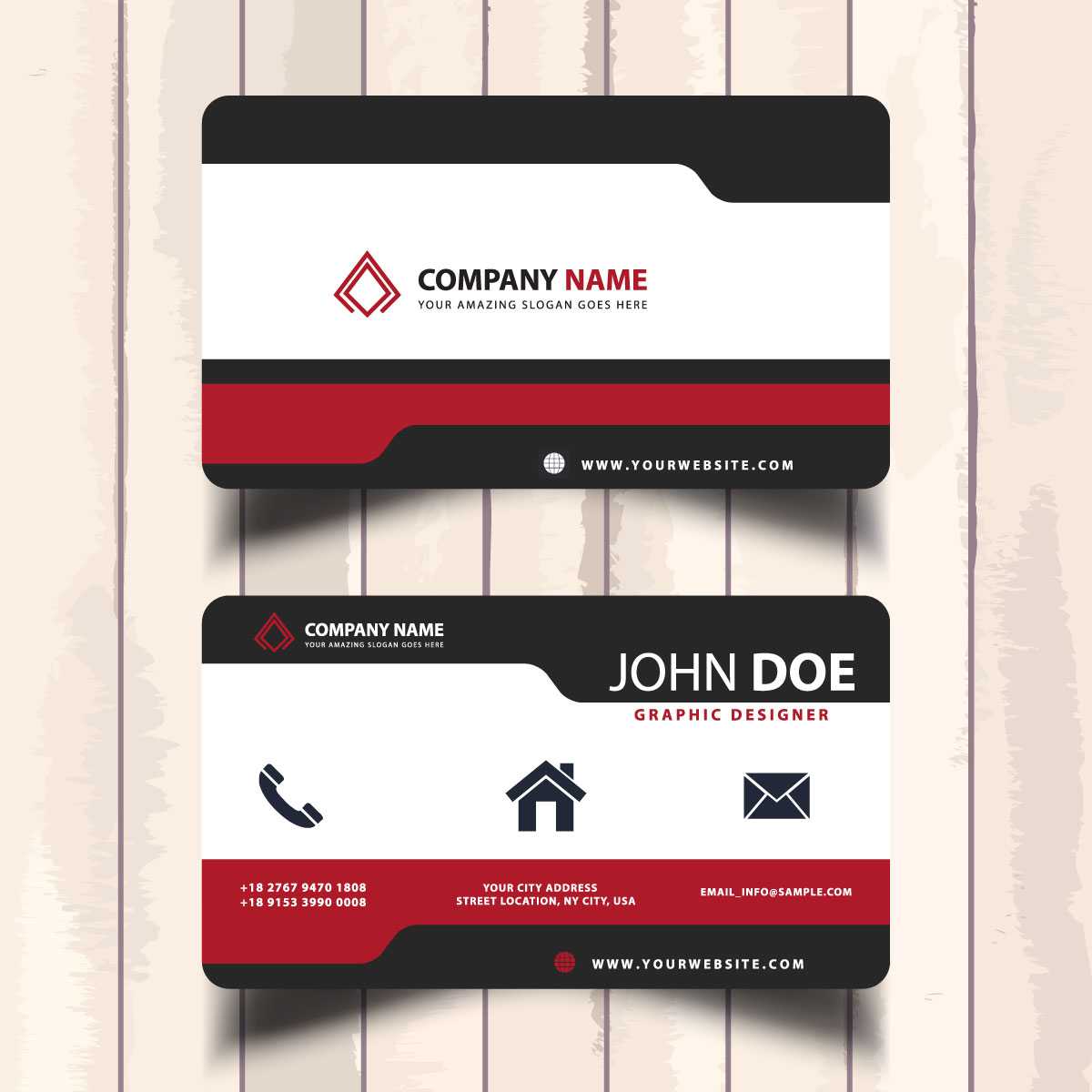 Design Eye Catching 2 Sided Business Cards With One Free Design For $5 Intended For 2 Sided Business Card Template Word