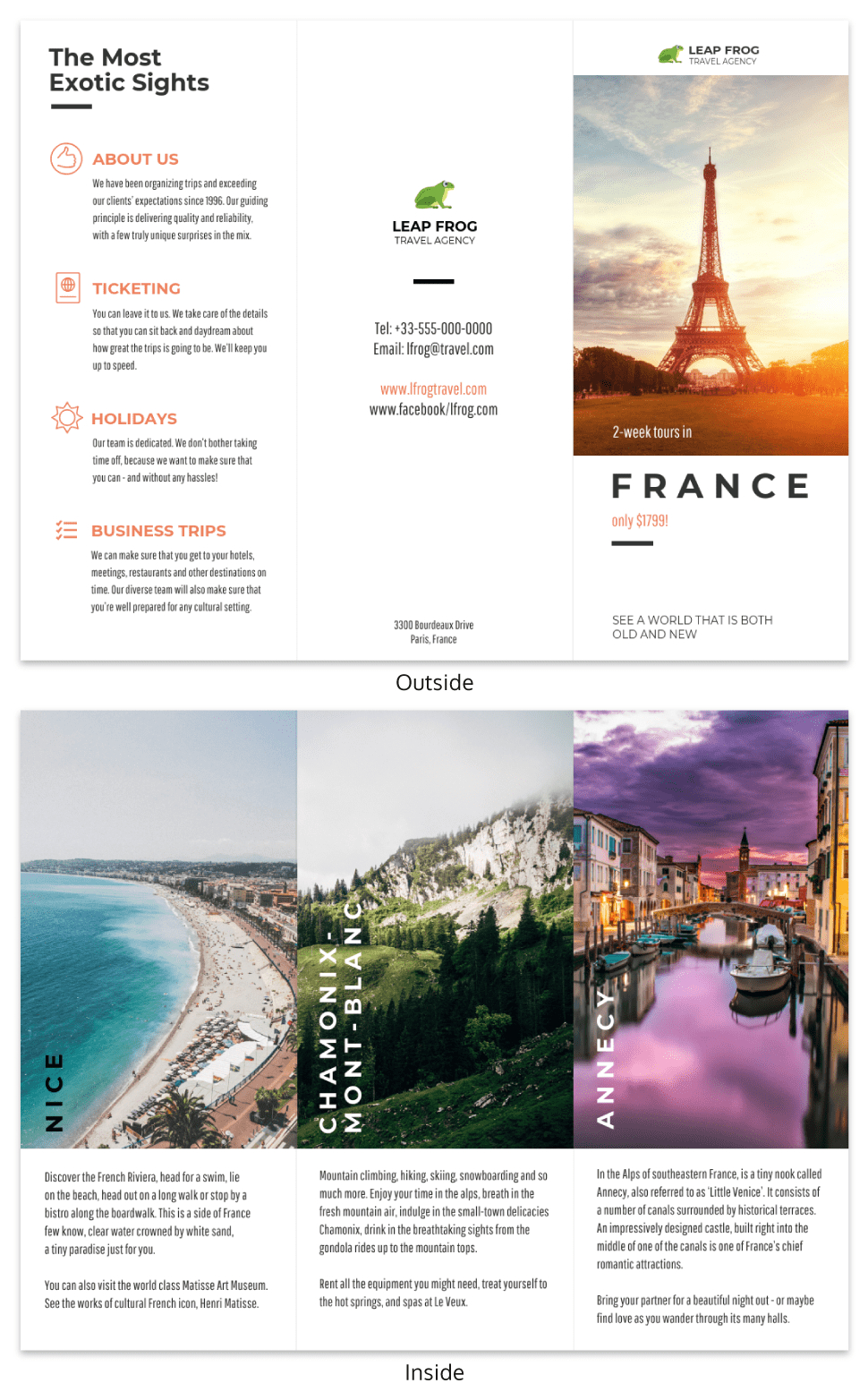 Destination Travel Tri Fold Brochure With Regard To Travel And Tourism Brochure Templates Free