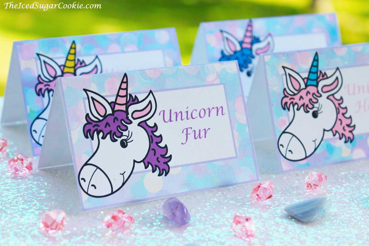 Diy Birthday Blog: Diy Unicorn Birthday Party Food Label Within Free Printable Tent Card Template