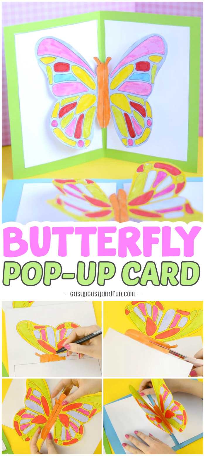 Diy Butterfly Pop Up Card With A Template – Easy Peasy And Fun Inside Free Printable Pop Up Card Templates