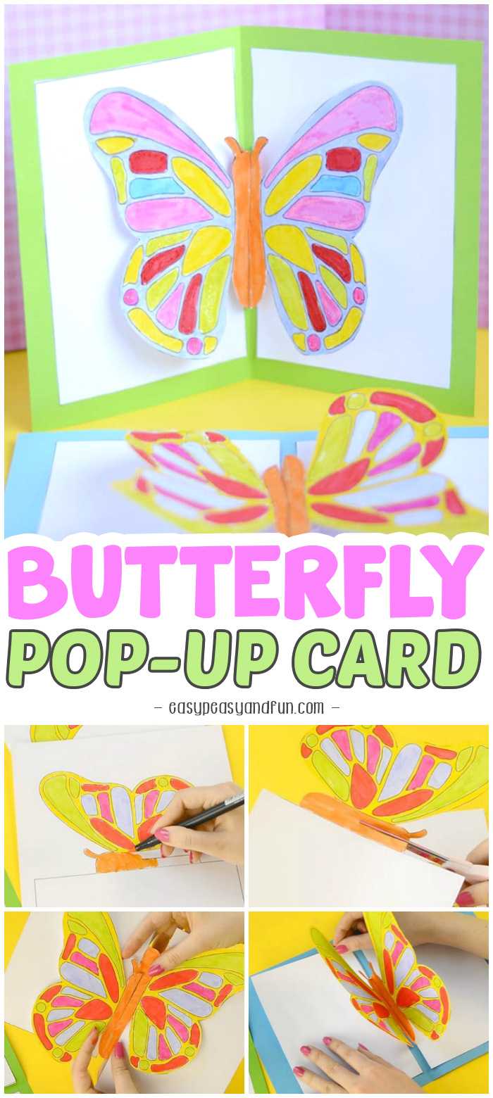 Diy Butterfly Pop Up Card With A Template – Easy Peasy And Fun With Diy Pop Up Cards Templates