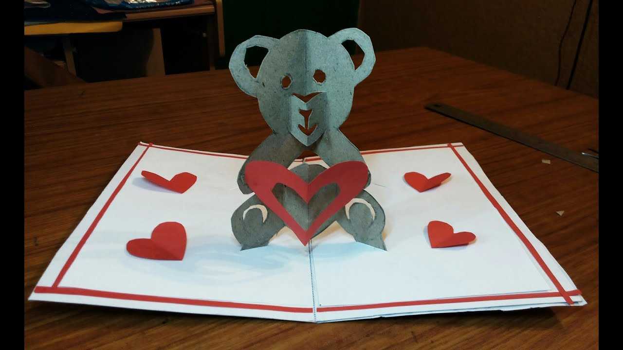 Diy – How To Make A Teddy Bear Pop Up Card |Paper Crafts Handmade Craft   Mother’S Day Card! Inside Teddy Bear Pop Up Card Template Free