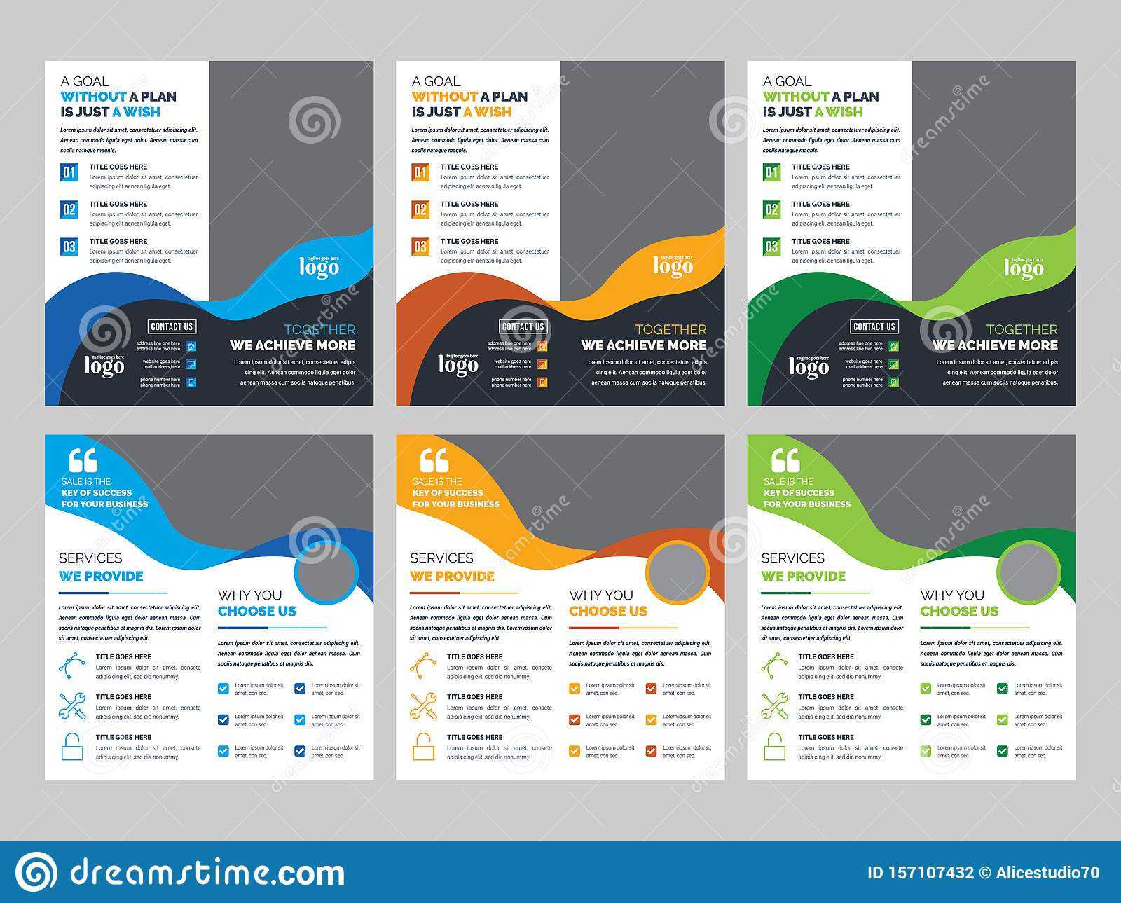 Dl Bifold Brochure Template, Business Leaflet Design Stock With Regard To Dl Card Template