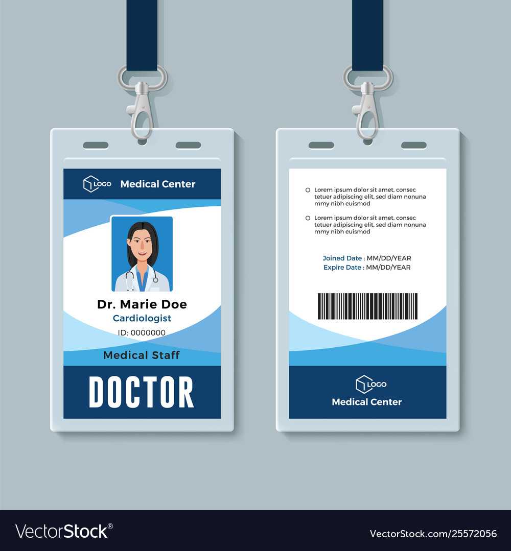 Doctor Id Badge Medical Identity Card Design Pertaining To Doctor Id Card Template