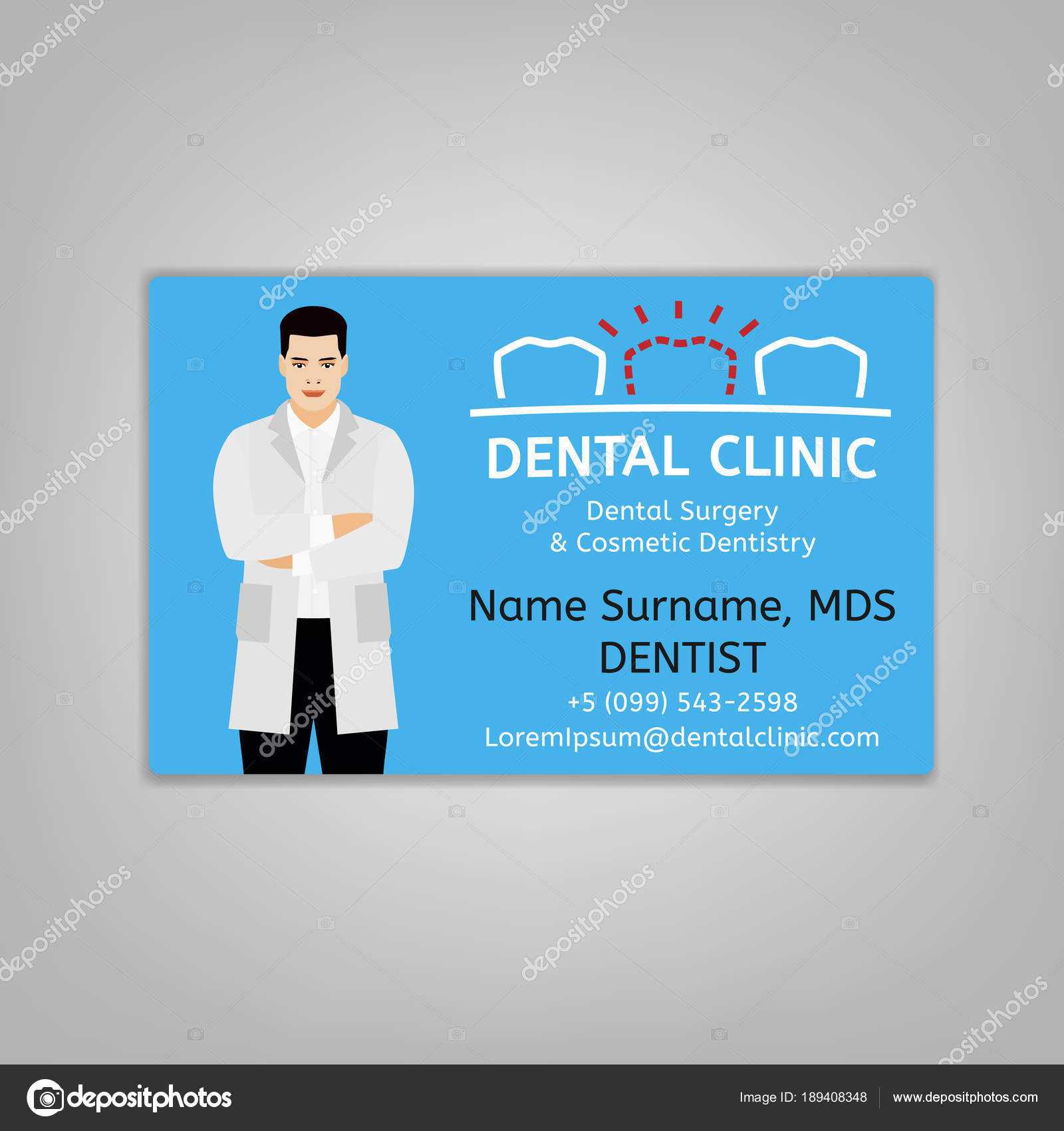 Doctor Id Card — Stock Vector © Annyart #189408348 Throughout Doctor Id Card Template