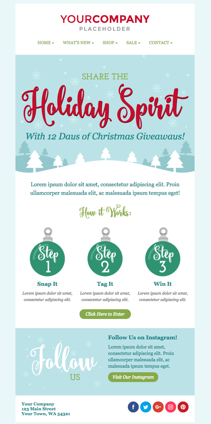 Don't Miss Out On The New Holiday Email Templates | Sendinblue Inside Holiday Card Email Template