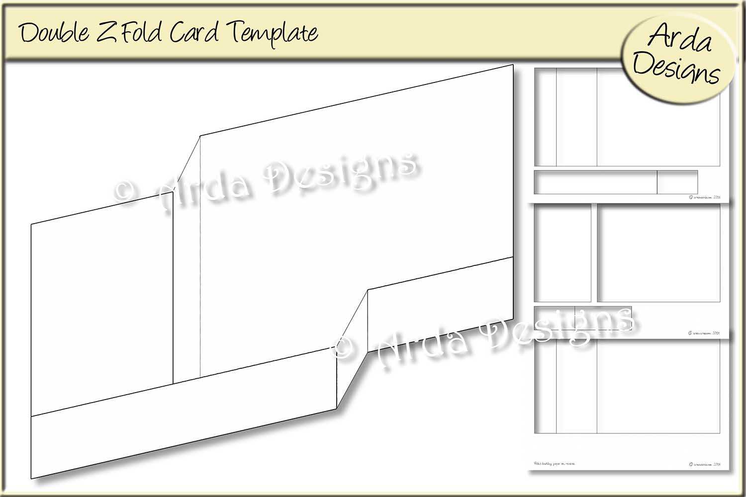 Double Z Fold Pop Up Box Card Template Throughout Pop Up Box Card Template