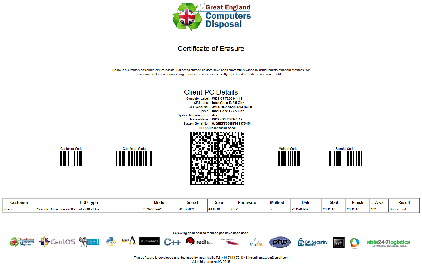Download Certificate Template ] – Template Certificate Regarding Hard Drive Destruction Certificate Template