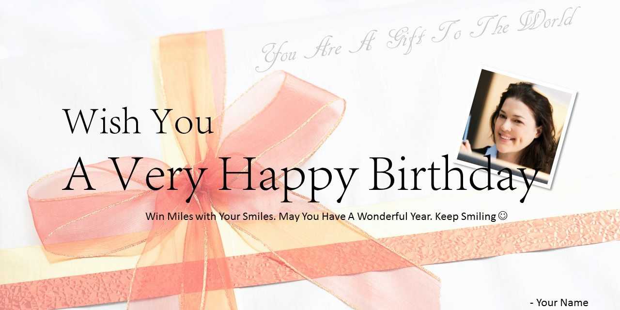 Download Free Happy Birthday Powerpoint Template Card Regarding Greeting Card Template Powerpoint