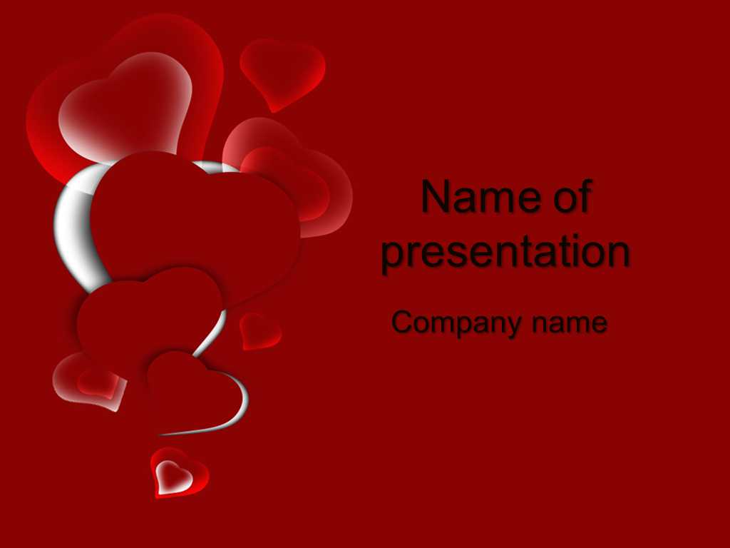 Download Free Red Heart Powerpoint Template For Your Throughout Valentine Powerpoint Templates Free