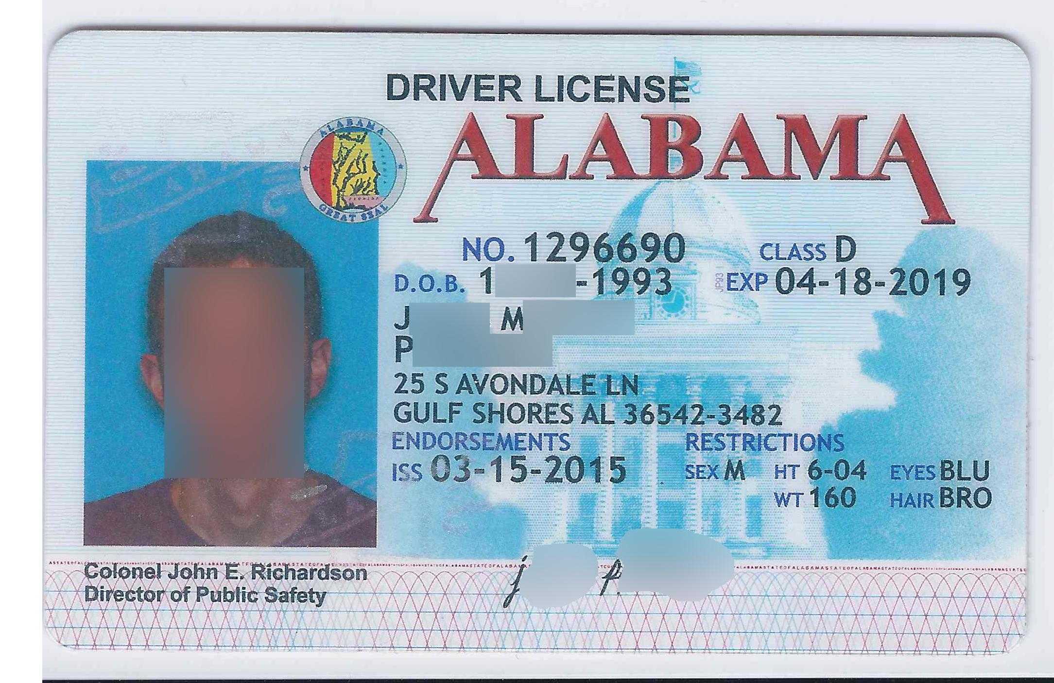Drivers License Id Card Template