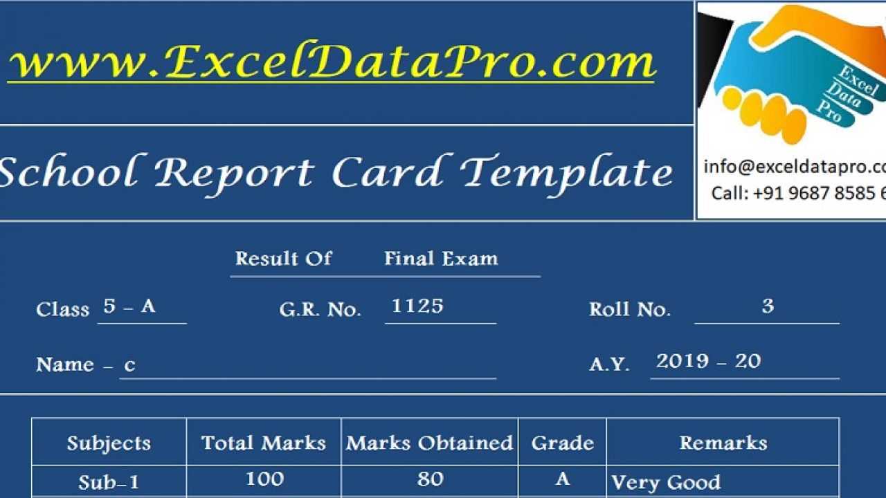 Download School Report Card And Mark Sheet Excel Template For College Report Card Template