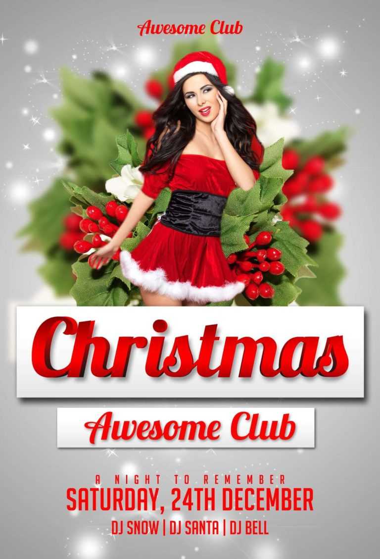 Download The Christmas Free Psd Flyer Template For Photoshop Regarding Christmas Brochure Templates Free