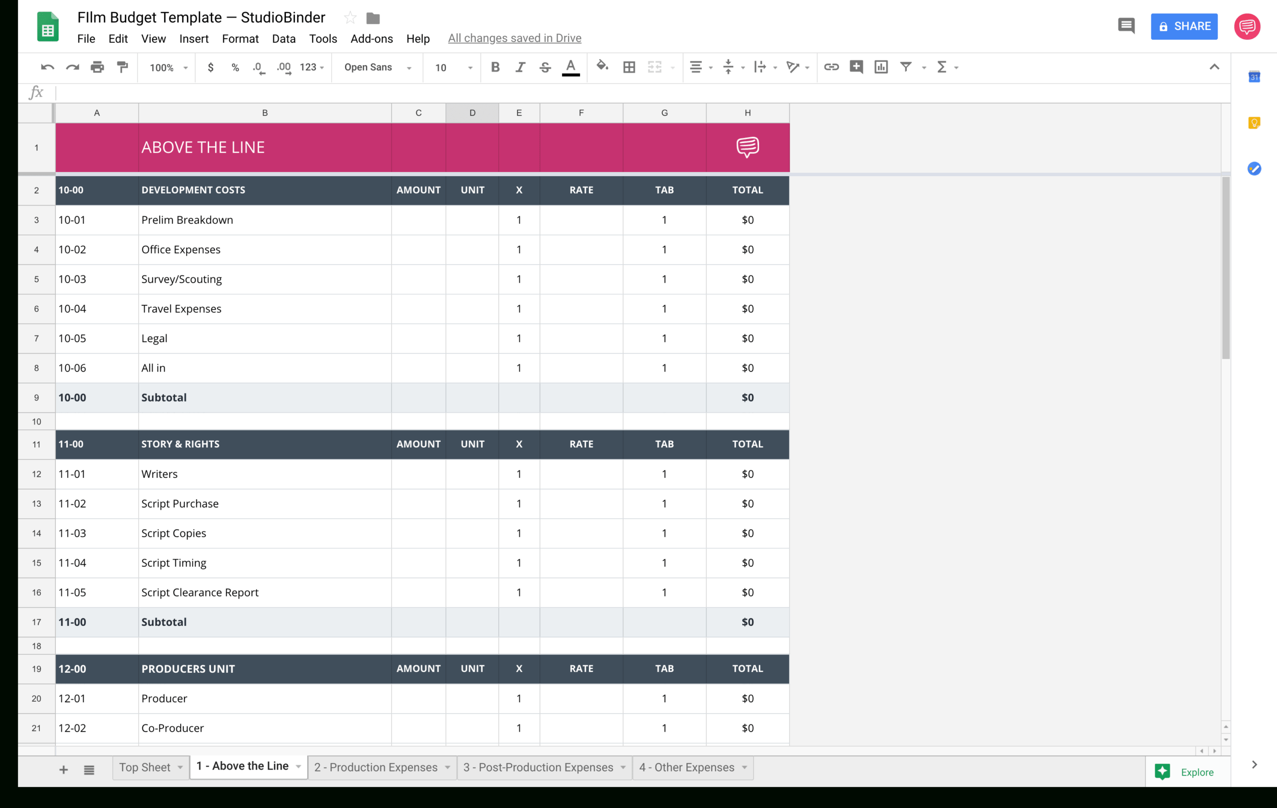 Download Your Free Film Budget Template For Film & Video Throughout Advertising Rate Card Template