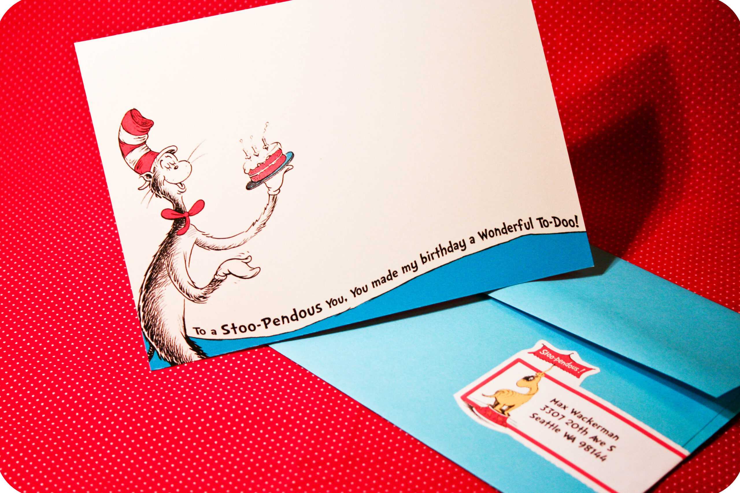 Dr. Seuss Party Series  Invites! | Intended For Dr Seuss Birthday Card Template