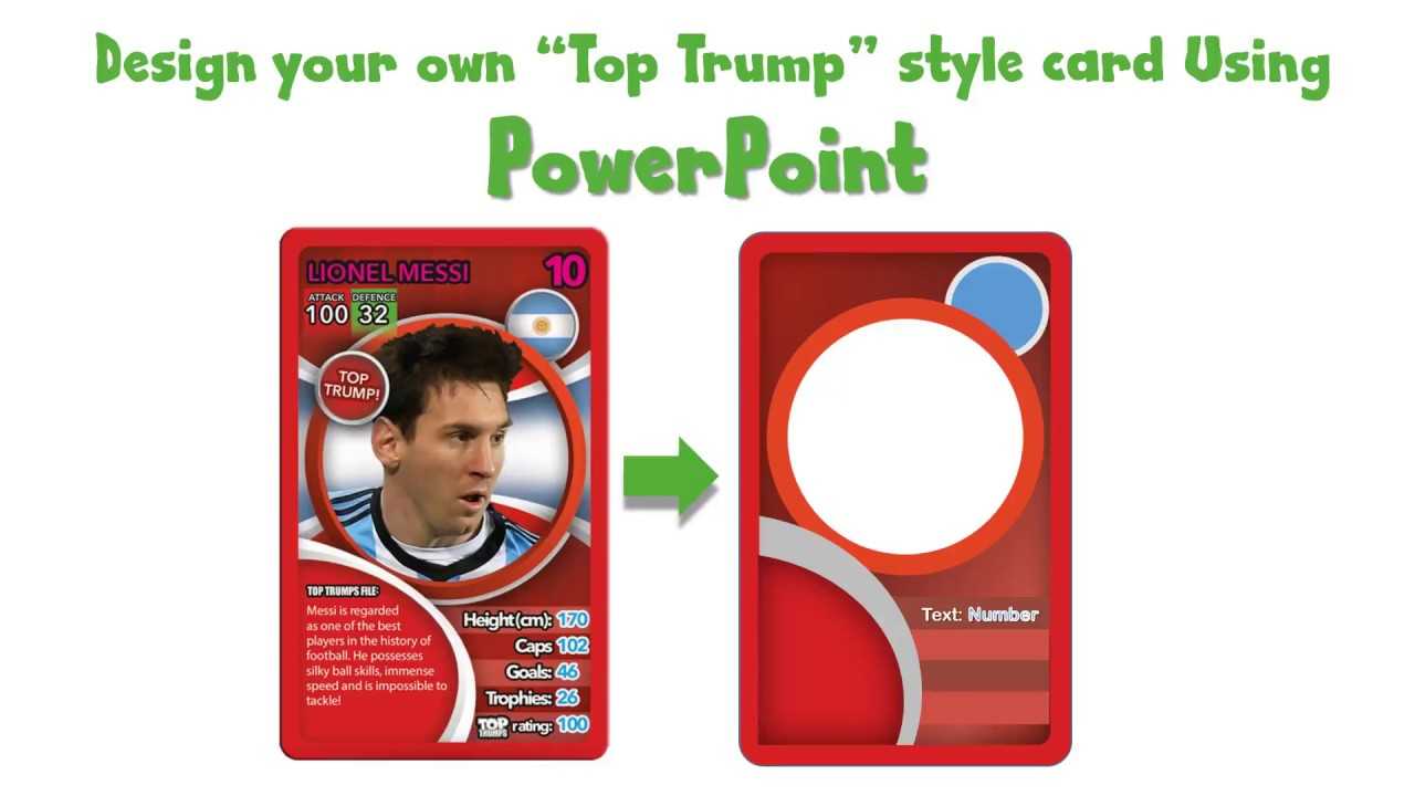 Draw A Top Trump Card Using Powerpoint - Youtube For Top Trump Card Template